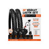 Service 26x1.95 Bisiklet Dış Lastik ve 26x1.75-2.10 İç Lastik Seti | 2 Dış + 2 İç Lastik | AV38