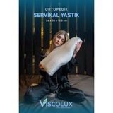 Servikal Boyun Destekli Ortopedik Yastık - Boyun Düzleşmesi Visco Yastık 56X34X10,5 Mavi - 56 x 34 x 10,5 cm - Açık Mavi