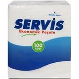 Servis 100'LÜ Peçete 10 Adet - Beyaz