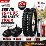 Servis 16X1.95 Dış Lastik (Tıger) Bisiklet Lastiği +İç Lastiği (2 Şer Adet Takım) +1 Adet Bisiklet Pompası +1 Adet Bisiklet Pompası