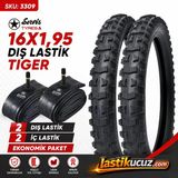 Servis 16X1.95 Dış Lastik (Tıger) Bisiklet Lastiği +İç Lastiği (2 Şer Adet Takım)