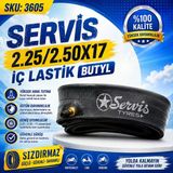 Servis 2.25/2.50X17 İç Lastik Butyl Motosiklet İç Lastiği (1 Adet)