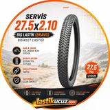 Servis 2.75X2,10 Tt Bisiklet Dış Lastik 27.5 İnç İçin Uygundur (Bravo) Bisiklet Lastiği (İç Lastik Gerektirir)