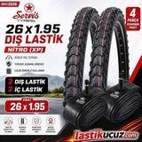 Servis 26X1.95 Dış Lastik Nitro (Xp) ve Iç Lastiği (2'şer Adet Takım) Bisiklet Lastiği - 2015