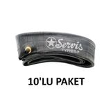 Servis 3.50X10 İç Lastik Butyl Motosiklet İç Lastiği (10 Adet)