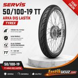 Servis 50/100-19 Tt Arka Dış Lastik (Iç Lastik Gerektirir) Motosiklet Lastiği
