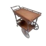 Servis Araba 19394 Teker Model Kayin Ince Torna Nature Ceviz Boya Yemek Dagitim
