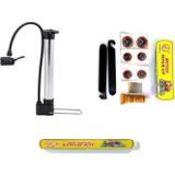 Servis Bisiklet Kısa Alüminyum Pompa 32 Cm + Lastik Tamir Mini Yama Seti Levyeli