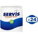 Servis Ekonomik Peçete, 100'Lü, 24 Paket