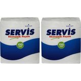 Servis Peçete 100'LÜ 2li Paket - Çok Renkli