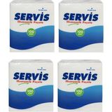 Servis Peçete 4 x 100 Adet - Beyaz