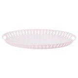 Servis-sunum Tepsi Ikea 52x39 Cm Tozpembe Renk Meridyendukkan Yuvarlak Tepsi Çelik