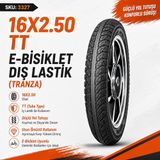 Servis Tyres 16x2.50 TT (İÇ LASTİK GEREKTİRİR) TRANZA ELEKTRİKLİ BİSİKLET DIŞ LASTİĞİ