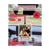 SERYAS DESIGN Dikkatli Sür 2 Kişiye Özel Fotoğraflı Dikiz Aynası Süsü Araba Hediyesi Sevgililer Günü Hediyesi