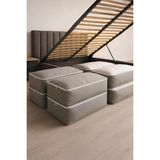 Seryat 8 Adet Büyük Boy Baza Altı Kapitone Desenli Hurç Kazak Yastık Çok Amaçlı Yorgan Hurcu 64X45X20CM - Gri - 8'li