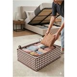 SER&YAT Pencereli Destekli Telli Büyük Boy Plus Baza Altı Çok Amaçlı Organizer desenli Düzenleyici Hurç 66x46x20 Cm