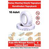 Ses Böcek Toz Önleyici Rüzgar Kesici Kapı Pencere Isı Izolasyon Yalıtım Şeffaf Şerit Bant 5Mt 10Adet