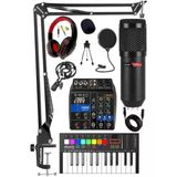 Ses Kartlı Mikser, Midi Klavye Ve Bm800 Mikrofon İle Stüdyo Ekipmanları Seti