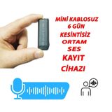 Ses Kayıt Cihazı Mini Boyut 6 Gün Şarj Süresi 16 Gb Dahili Hafıza