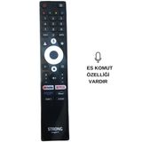 Ses Komutlu Strong - Profilo Google Tv Netflıx - Youtube - Prıme Vıdeo - Dısney+ Tuşlu Ses Komutlu Lcd-led Tv Kumanda