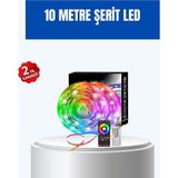 Sese Duyarlı 10M Smart Şerit LED Ios Android Kontrollü Rgb Işık - 9916-5620 - Çok Renkli