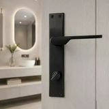 Sese Veroni Modeli Aynalı Siyah WC Kapı Kolu