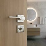 Sese Veroni Modeli Kare Rozetli Nikel Saten WC Kapı Kolu