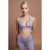 SESEH IVY Ön Büzgülü Lila Seamless Scrunch Toparlayıcı Kadın Spor Tayt