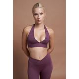 SESEH IVY Ön Büzgülü Mürdüm Seamless Scrunch Toparlayıcı Kadın Spor Tayt