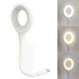 Sesle Kontrol 3 Renk Işık Modlu Akrobat Usb Led Kitap Okuma Işığı, Usb Gece Işığı Lambası, 20 Led, Sesle Kontrol Masası Işığı, Ses Kom