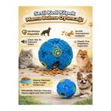 Sesli Kedi Köpek Mama Ödül Topu Zeka Geliştirici İnteraktif Eğitim Oyuncağı 3 Renk Seçeneği VYH-R7799