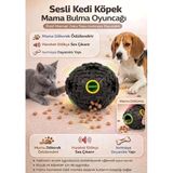 Sesli Kedi Köpek Mama Ödül Topu Zeka Geliştirici İnteraktif Eğitim Oyuncağı Siyah