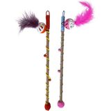 Sesli Toplu Tüylü Kedi Oltası 40-50 cm Renkli