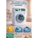 Sesli ve Işıklı Dokunmatik Çamaşır Makinesi Oyuncak - Gerçekçi Yıkama Deneyimi Simülasyonu - Çok Renkli