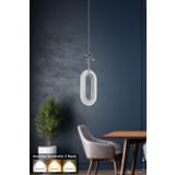 Sessi Tekli Ledli Modern Lüks Sarkıt Avize (3 RENK LED; SARI - BEYAZ - GÜN İŞIĞI) - Krom