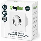 Sessiz Banyo Aspiratörü, 40 Db, 18 W Düşük Enerji Tüketimi, 90 M3/h Hava Debili, 230 V, Havalandırma Fanı, Banyo, Tuvalet, Mutfak, Garaj Için, Nem, Koku, Duman, Buhar Tahliye Fanı (100 Mm)
