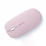 Sessiz Kablosuz Mouse Bluetooth Usb Dongle Destekli Şarjlı Ofis Ve Ev Kullanımı İçin İdeal Pembe