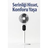 Sessiz LED Ekranlı 3 Kademe Ayarlanabilir Vantilatör Yaz Serinliğini Hissedin - Beyaz