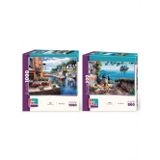 Sessiz Liman Ve Limana Karşı İkili Set - 1000 + 500 Parça İkili Puzzle Seti