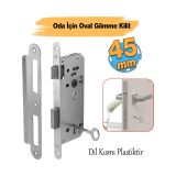 Sessiz Oda Kapı Gömme Kilidi 45 mm İç Silindirsiz Barelsiz Dayanıklı Metal Kilit Mekanizması