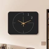 Sessiz Saat Tasarımlı Dekoratif Duvara Monte Elektrikli Panel Kapağı - Siyah Elektrikli Sayaç Kutusu Saklanma Yeri, 51x41 cm (20x16 inç) Alanlar için Mükemmel, Şık Ev Geliştirme Çözümü