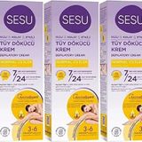 Sesu 3x100 ml Normal Ciltler Tüy Dökücü Krem