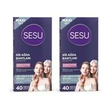 Sesu Maxi Set Tüm Vücut & Yüz Bölgesi Sir Ağda Bantları Hassas Ciltler 40 Adet X 2 Adet