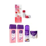 Sesu Roll-on Kartuş Ağda Ağda Makinesi Isıtıcısı Ağda Bezi Hassas Cilt Ağda Temiz.yağı Eko Set