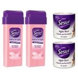 Sesu Roll-On Kartuş Ağda Hassas Ciltler 2X100Ml + Sesu Ağda Bezi 2X10 Metre