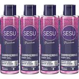 Sesu Shimmering Body Oil 4x150 ml Simli Cilt Bakım Yağı