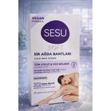 Sesu Sir Ağda Bantları 32 Adet Vegan Formula Tüm Vücut Yüz İçin Soğuk Ağda Bandı