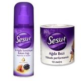 Sesu Sir Ağda Temizleyici Bakım Yağı Böğürtlen & Badem 150Ml + Ağda Bezi 10Mt