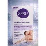 Sesu Soft Sir Ağda Bantları 32 Adet N Formula Tüm Vücut ve Yüz Için Soğuk Ağda Bandı