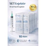 Set 10 ml Steril Enjektör 10 Adet – Tek Kullanımlık, Luer Lock, Medikal Şırınga